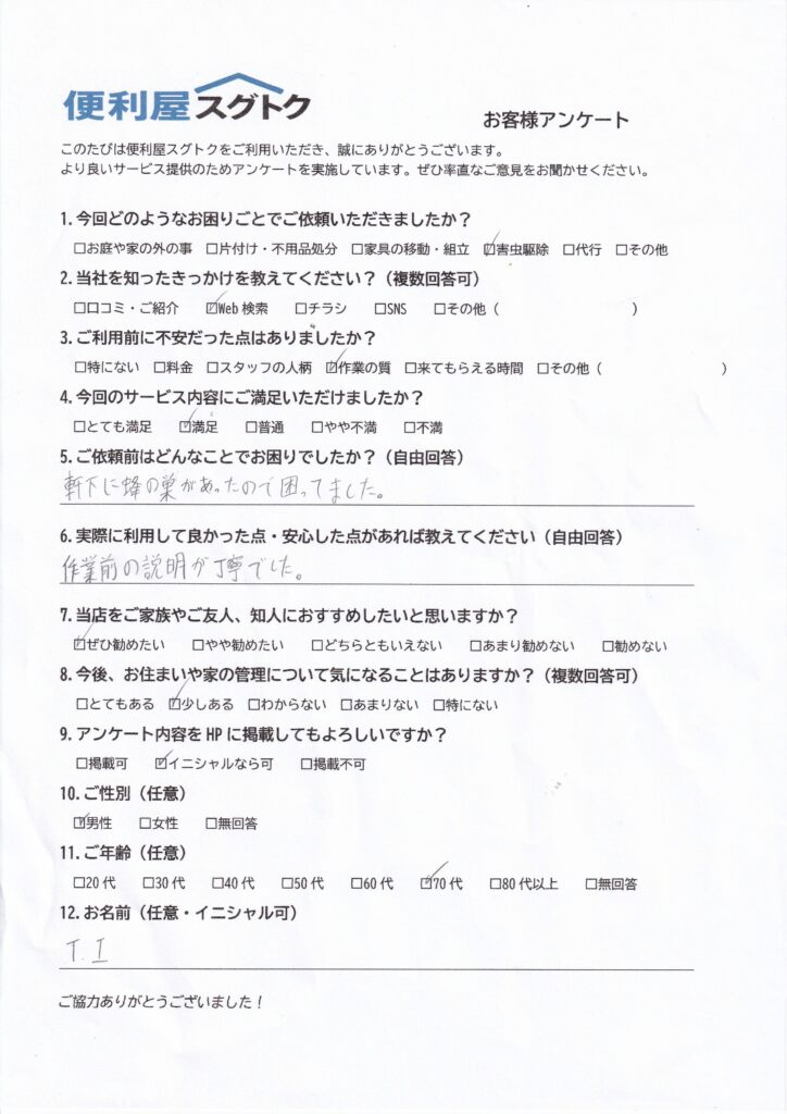 お客様アンケートT.I様